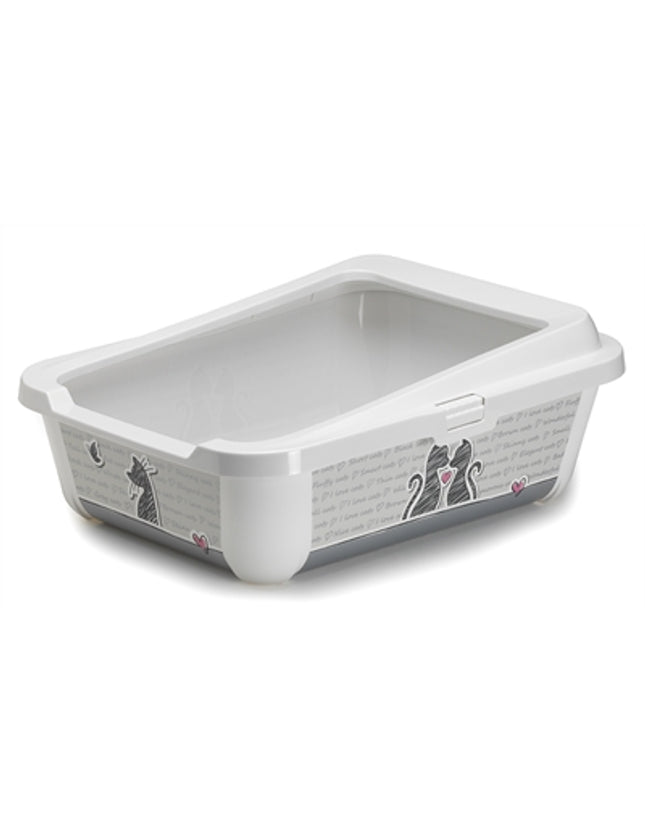 Moderna Trendy Cat Kattenbak Open + Rand Cats In Love