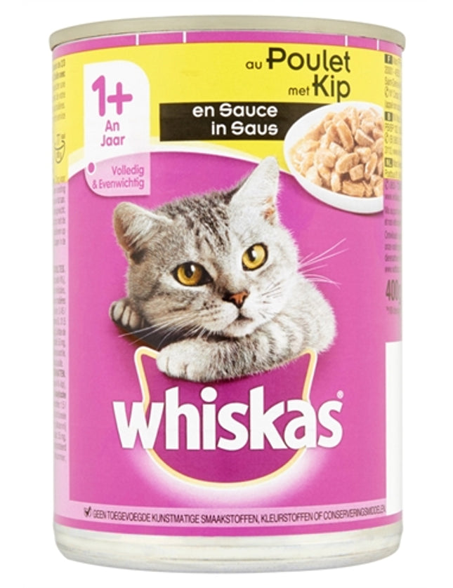 Whiskas Blik Adult Brokjes In Saus Kip