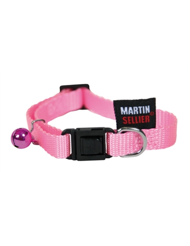 Martin Kattenhalsband Nylon Uni Roze