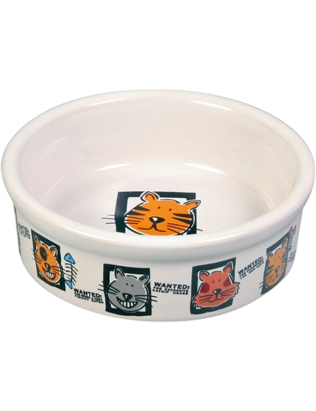 Trixie Voerbak Kat Keramiek Met Print Assorti