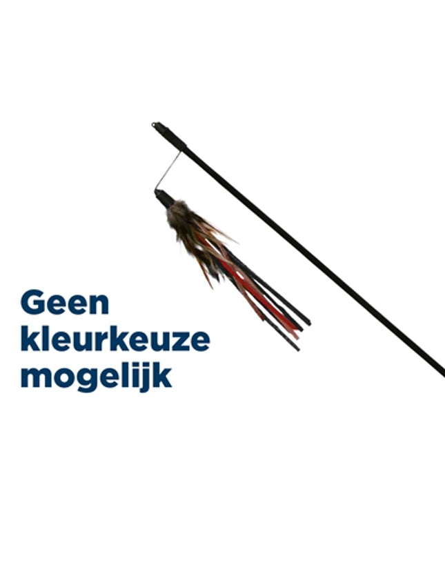 Trixie Kattenhengel Leer Met Veer Assorti