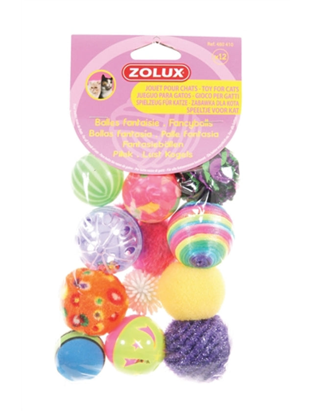 Zolux Kattenspeelgoed Fancy Gekleurde Ballen Assorti