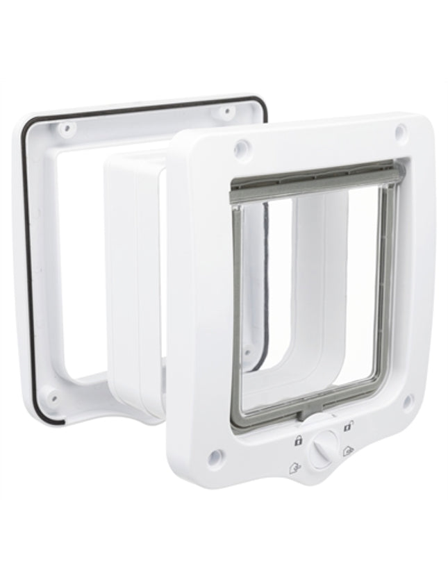 Trixie 4-Weg Kattenluik Met Tunnel Wit