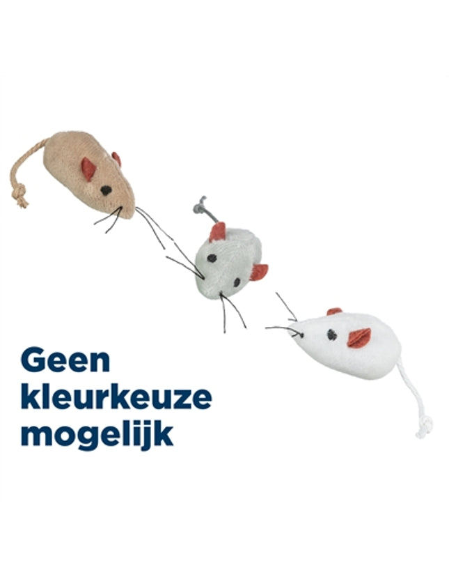 Trixie Pluche Muizen Assorti