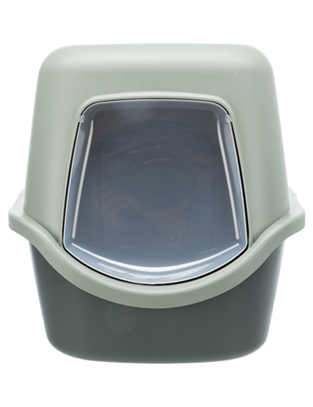 Trixie Be Eco Gerecycled Kattenbak Vico Met Kap Antraciet/Groen