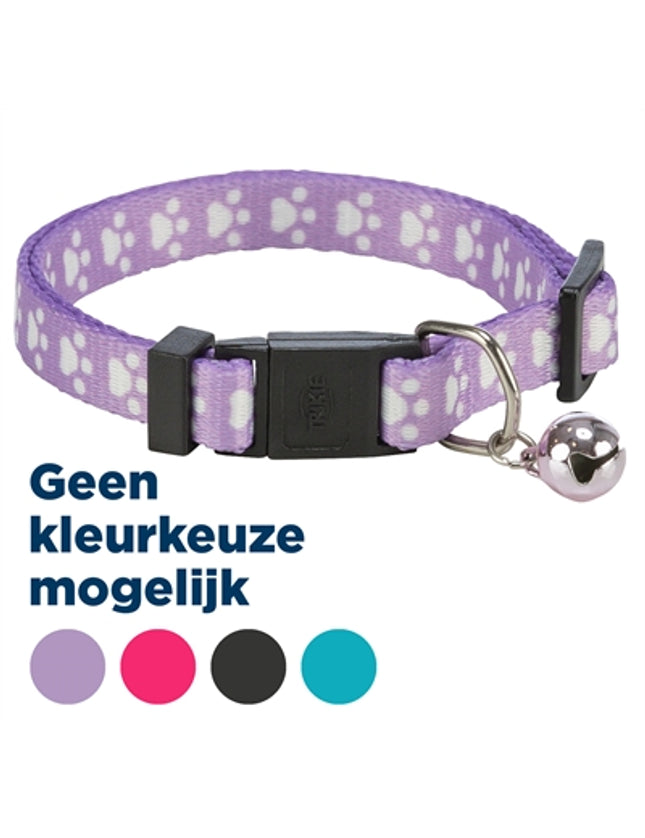Trixie Halsband Kat Print Poot Elastisch Assorti