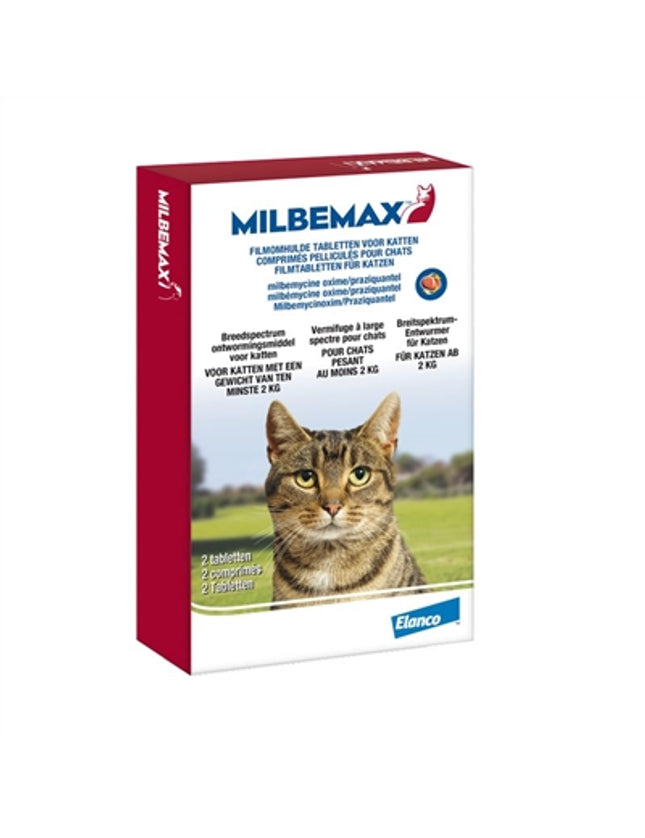 Milbemax Tablet Ontworming Kat 2-8Kg 2Tbl