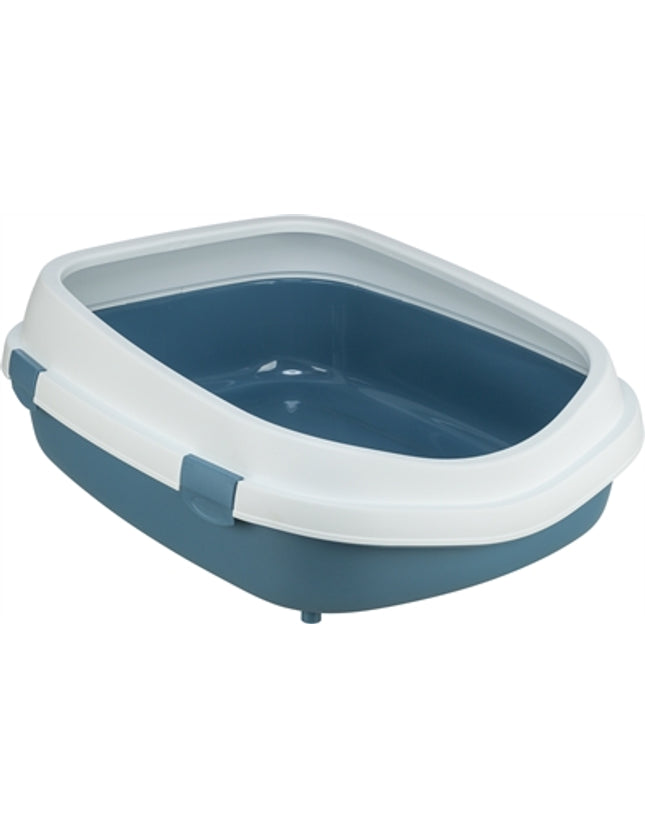 Trixie Kattenbak Primo Met Rand Blauw / Wit