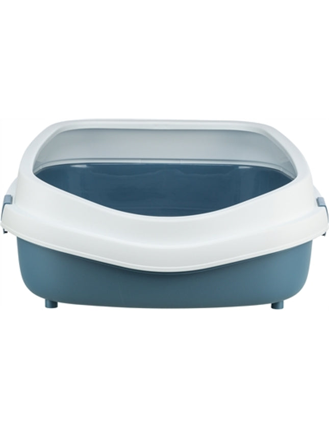 Trixie Kattenbak Primo Met Rand Blauw / Wit