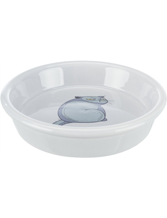 Trixie Voerbak / Waterbak Boze Kat Grijs