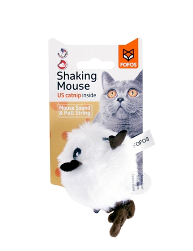 Fofos Shaking Muis Met Geluid Wit