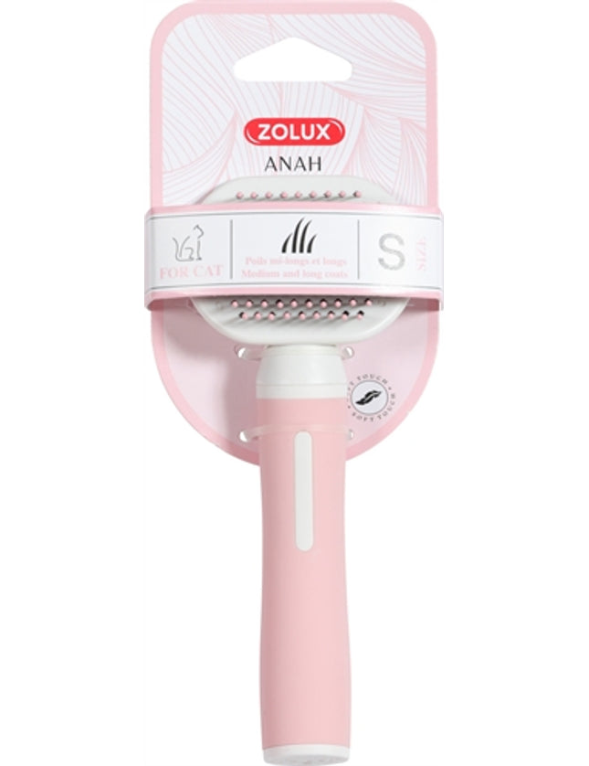 Zolux Anah Slickerborstel Soft Roze / Wit