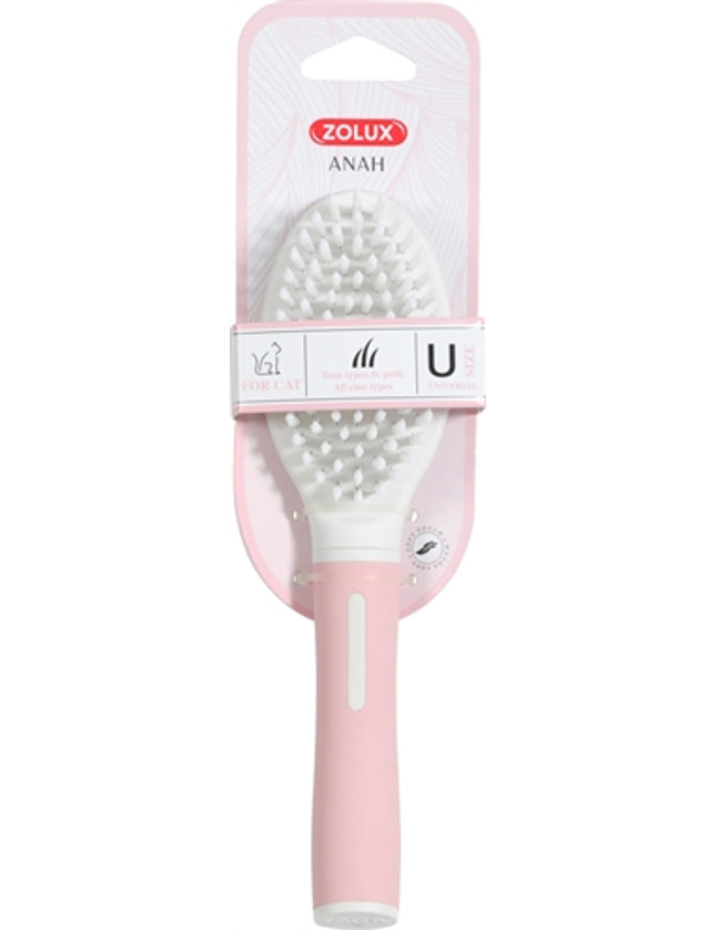 Zolux Anah Borstel Zacht Roze / Wit