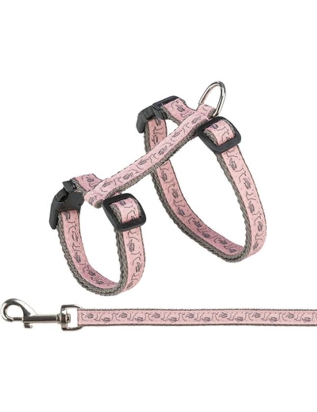 Trixie Kattentuig Met Riem Grijs / Roze