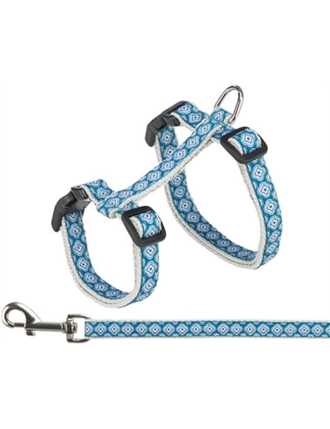Trixie Kattentuig Met Riem Grijs / Blauw
