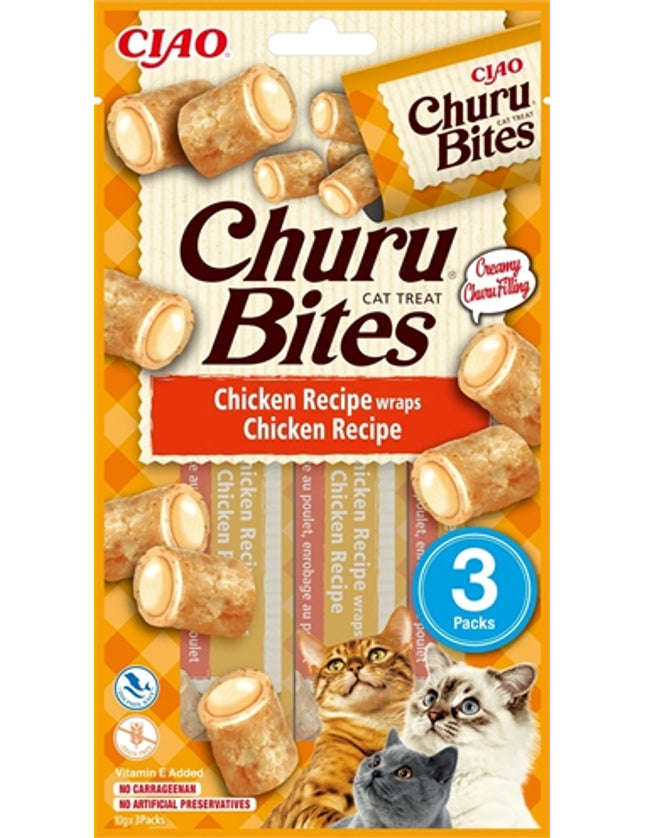 Inaba Churu Bites Cat Chicken Recipe Wraps