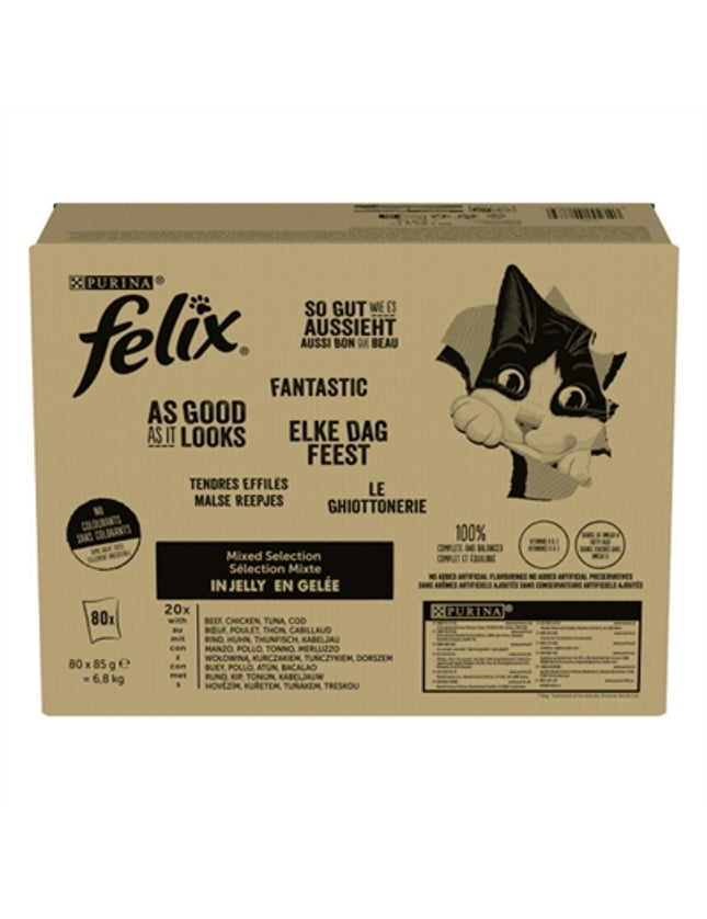 Felix Pouch Elke Dag Feest In Gelei Tonijn / Kabeljauw / Rund / Kip