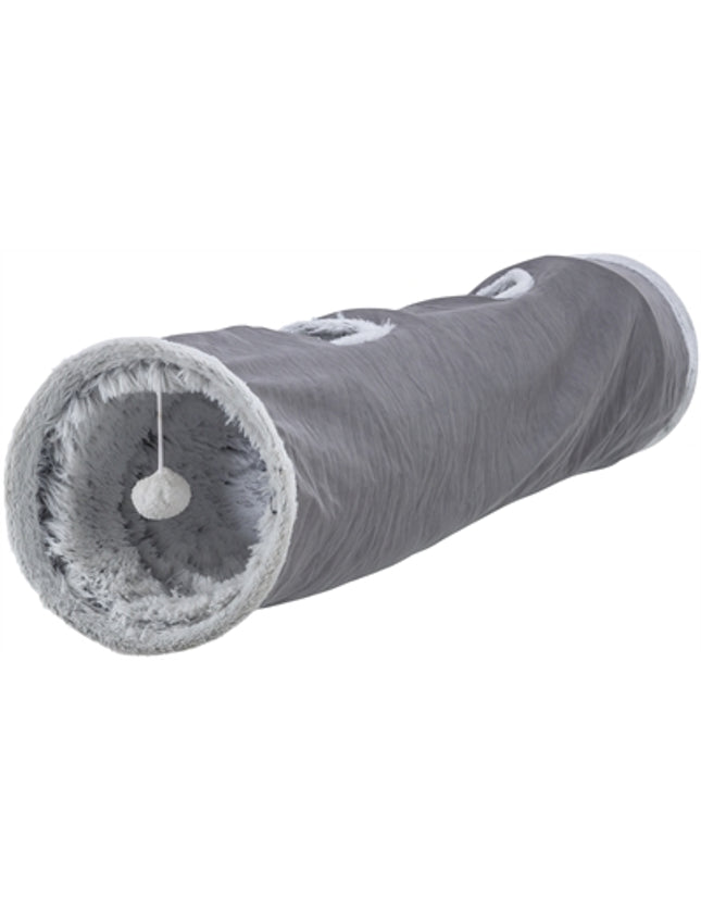 Trixie Katten Speeltunnel Harvey Velours / Pluche Grijs