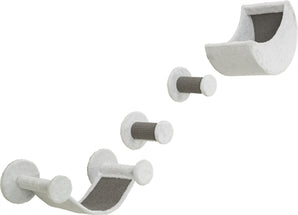 Trixie Katten Klimset Voor Aan De Muur 4 Klimplekken Wit / Grijs