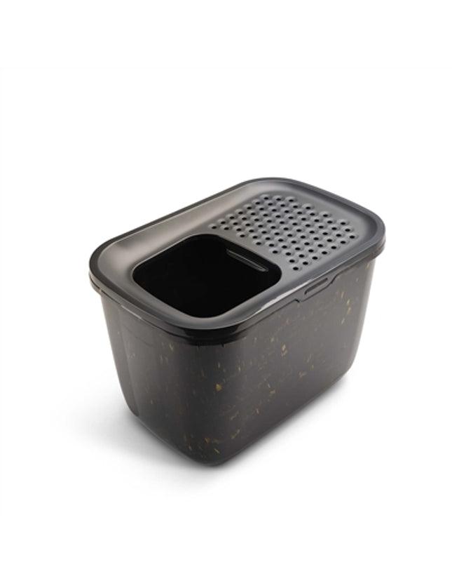 Savic Kattenbak Hop In Marble Zwart / Goud