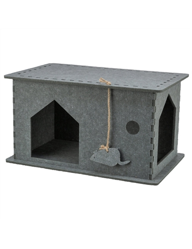 Trixie Kattenmand Huis Lene Vilt Grijs