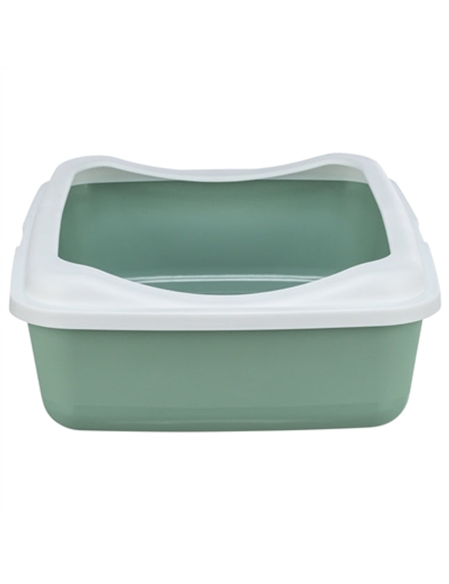 Trixie Kattenbak Classic Met Rand Salie / Wit