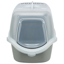 Trixie Kattenbak Vico Open Top Met Kap Lichtgrijs / Wit