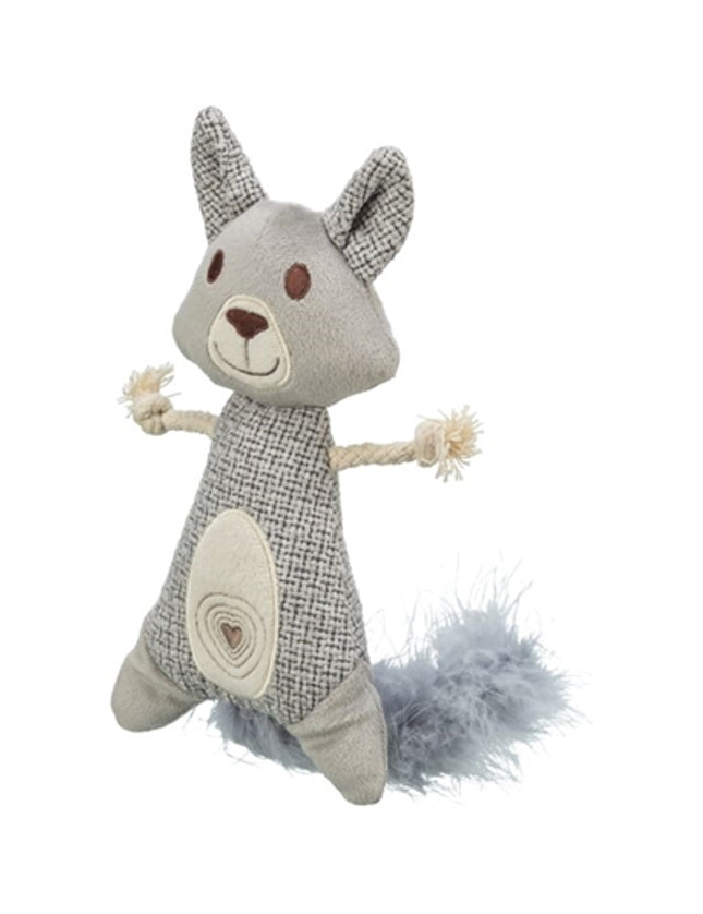 Trixie Wasbeer Xxl Pluche / Stof Met Veer Met Catnip