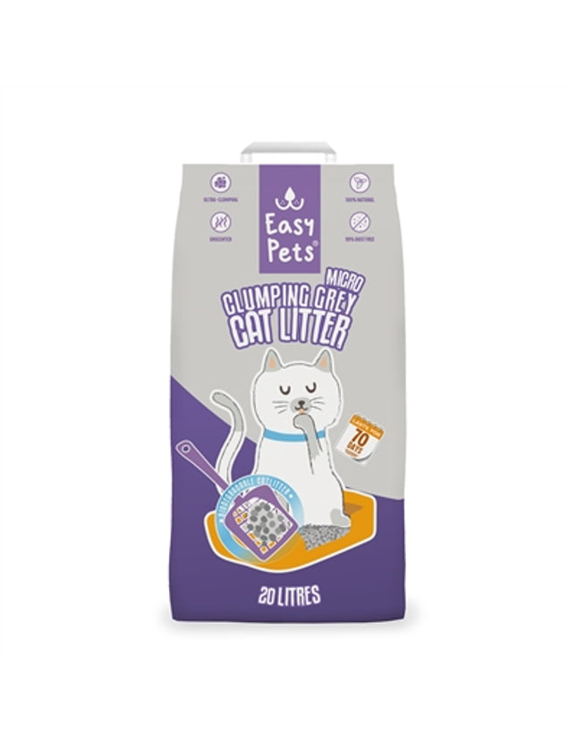 Easypets Kattenbakvulling Clumping Grey Micro