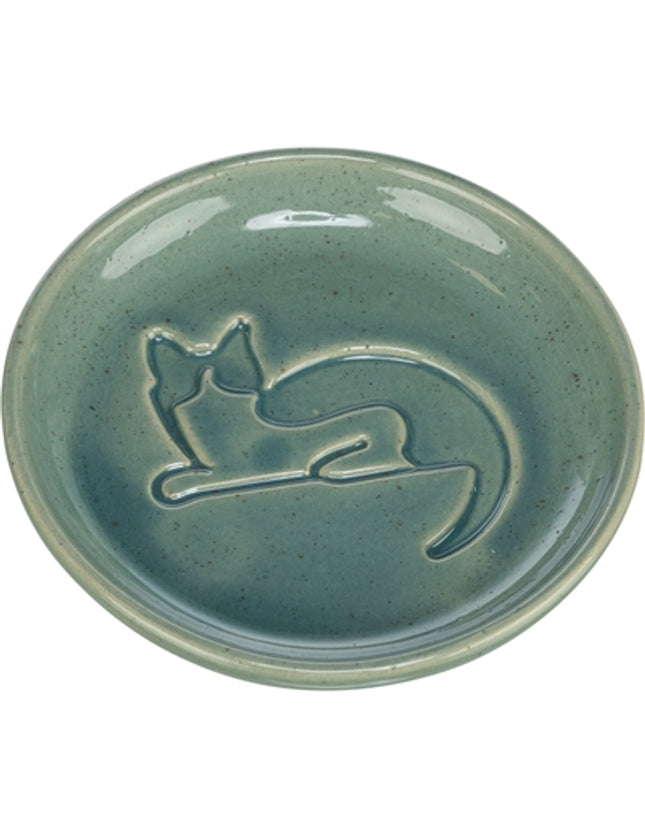Trixie Voerbak Kat Katrelief Keramiek Blauw