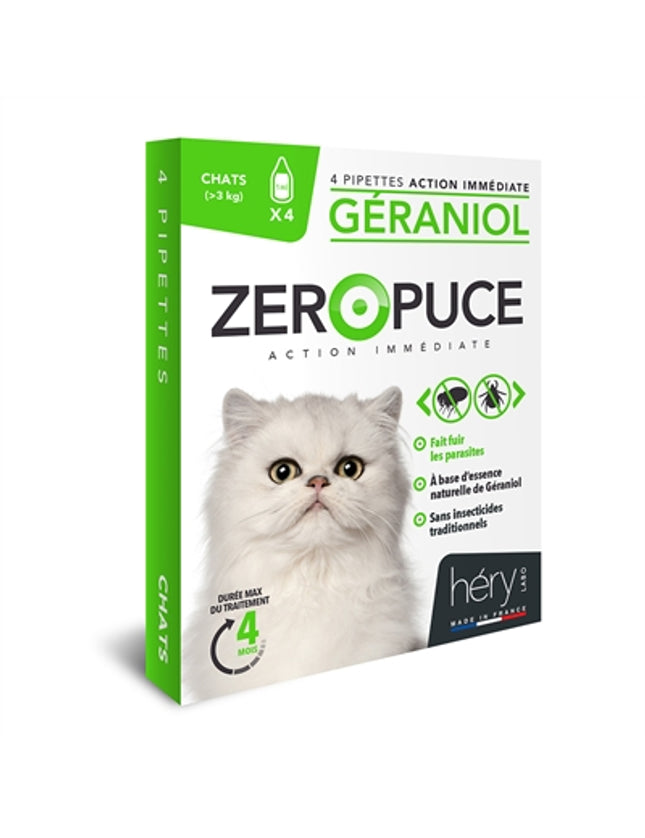Hery Zeropuce Vlooiendruppels Kat Geraniol Zonder Chemicalien