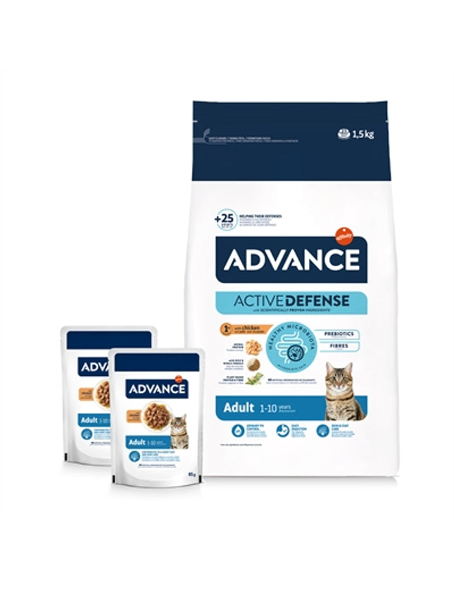 Advance Cat Adult Chicken / Rice + 2 Pouches Chicken