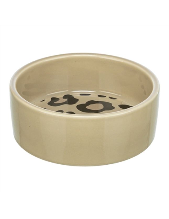 Trixie Voerbak / Drinkbak Leo Kat Keramiek Panterprint Assorti