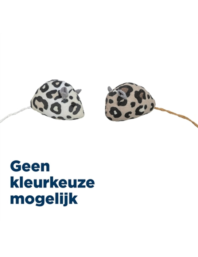 Trixie Pluche Muis Panterprint Met Kattenkruid / Catnip Assorti