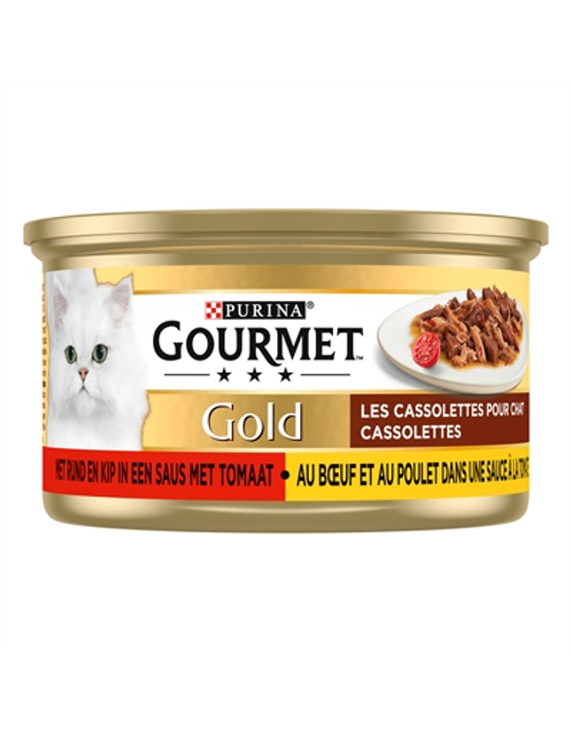 Gourmet Gold Cassolettes Duet Van Vlees In Saus Met Tomaten