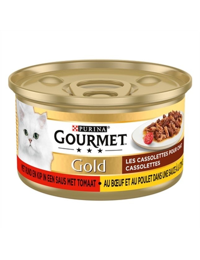 Gourmet Gold Cassolettes Duet Van Vlees In Saus Met Tomaten