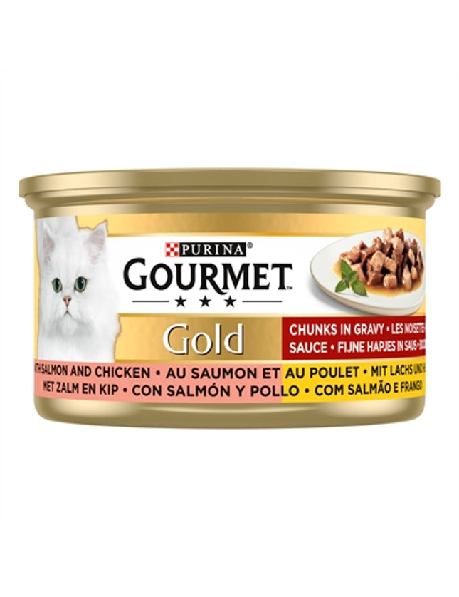 Gourmet Gold Fijne Hapjes Zalm / Kip