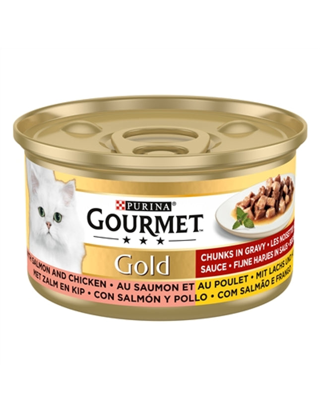 Gourmet Gold Fijne Hapjes Zalm / Kip