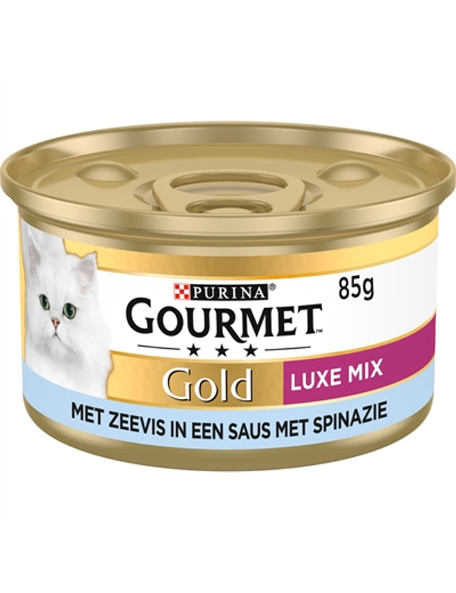 Gourmet Gold Luxe Mix Zeevis In Saus Met Spinazie