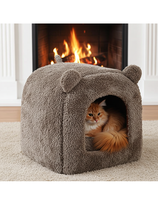 40 Winks Rosewood Kattenmand Iglo Teddy Bruin